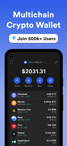 Gem Wallet: Bitcoin, USDT, BNB screenshot 4