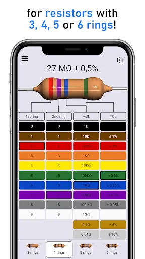 Resistor Color Code Calculator screenshot 2