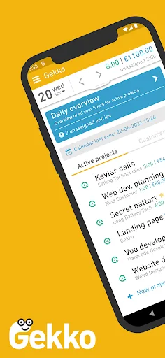 Gekko Hours - Time tracking screenshot 1