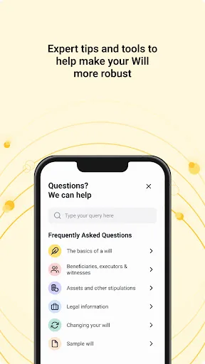 Yellow, Will-making made easy screenshot 2