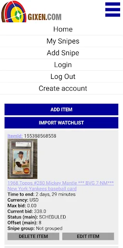 Gixen eBay Auction Sniper screenshot 4