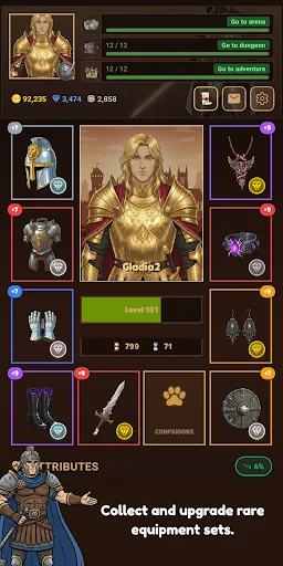 Gladia2 - Online MMO Text RPG screenshot 2