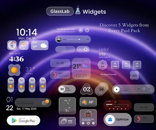 GlassLab Widgets screenshot 1
