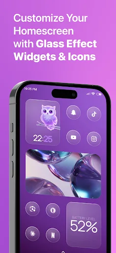 Glassy Widgets: Widget & Icons screenshot 1