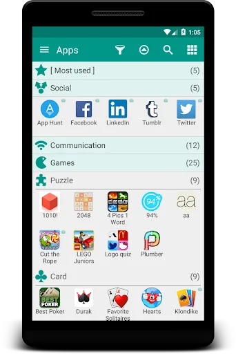 Glextor App Folder Organizer screenshot 1