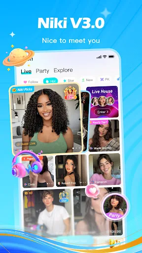 Niki Live - Live Stream&Party screenshot 1