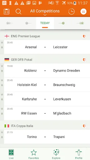 Futbol24 soccer livescore app screenshot 1