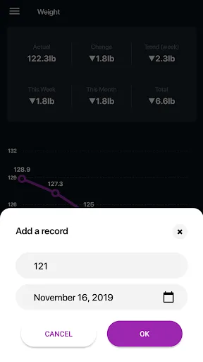 Simple Weight Tracker screenshot 2