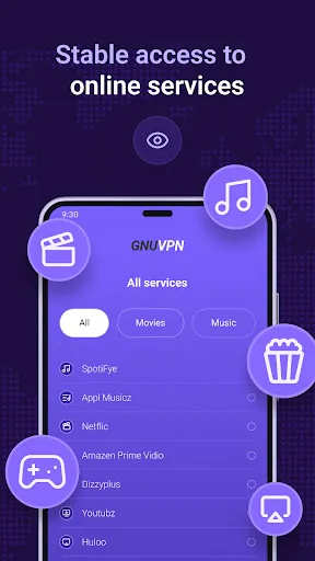GnuVPN: Super Fast VPN Proxy screenshot 4
