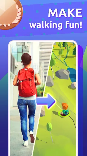 Walking Planet: Fitness Game screenshot 1
