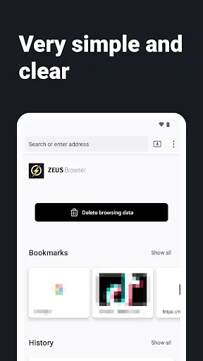 Internet Web Browser - ZEUS screenshot 1