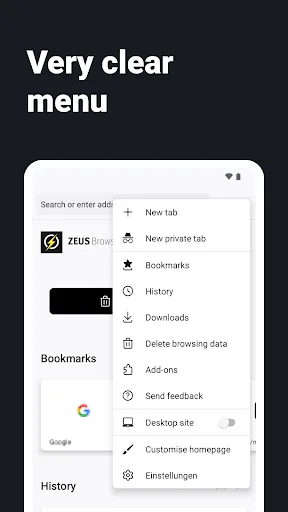 Internet Web Browser - ZEUS screenshot 3