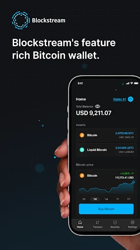 Blockstream BTC Wallet (Green) screenshot 1