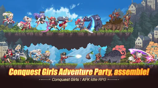 Conquest Girls: AFK Idle RPG screenshot 1