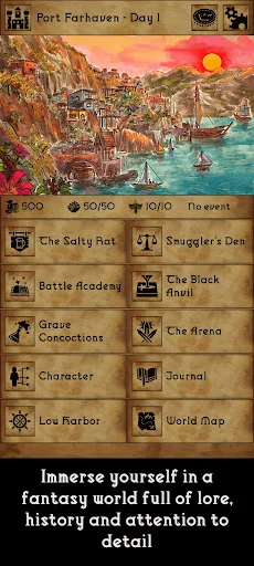 Grim Tides - Old School RPG screenshot 1