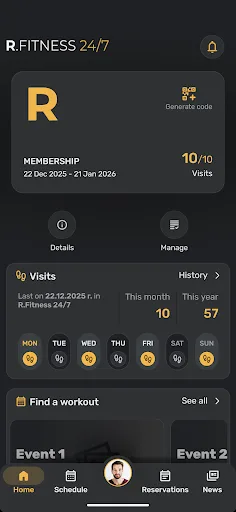 R.Fitness 24/7 screenshot 1