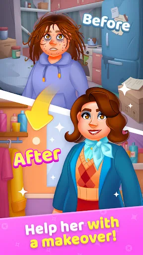Merge Makeover: makeup games screenshot 1