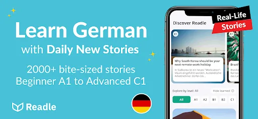 Learn German Daily with Readle screenshot 1