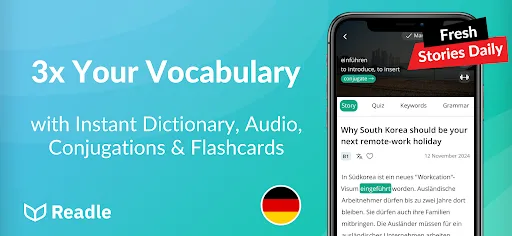 Learn German Daily with Readle screenshot 2