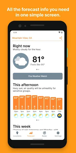 Hello Weather screenshot 1