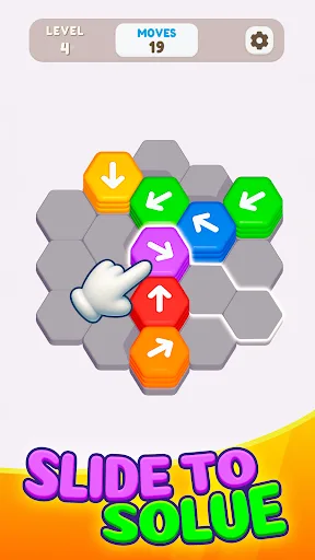 Hexa Shift - Logic Puzzle screenshot 1