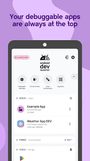 android dev launcher screenshot 2