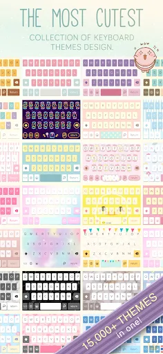 Pastel Keyboard Themes Color screenshot 3