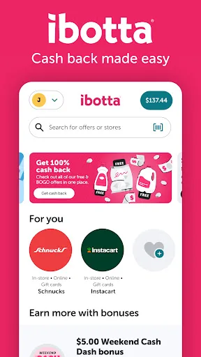 Ibotta: Save & Earn Cash Back screenshot 1