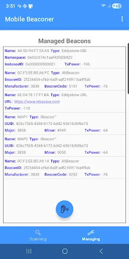MobileBeaconer: Beacon scanner screenshot 2