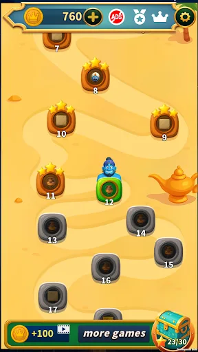 Jewel Nights Genie Puzzle Game screenshot 2