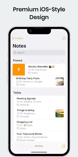 Notes: Simple iOS Notepad screenshot 1