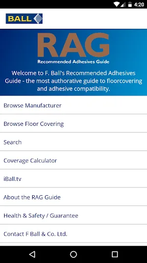 F Ball & Co. Ltd. RAG screenshot 1