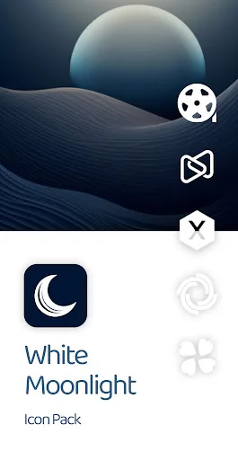 White Moonlight Icon Pack screenshot 1