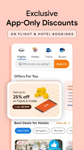 ixigo: Flight & Hotel Booking screenshot 1