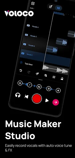 Voloco: Auto Vocal Tune Studio screenshot 1
