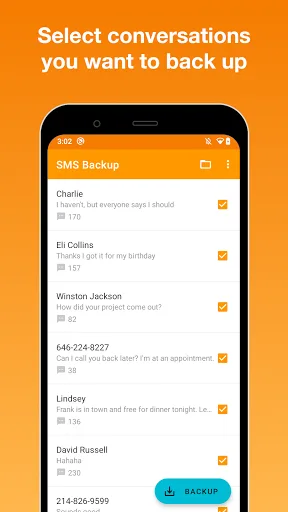 SMS Backup screenshot 1