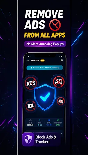 StarDNS–Fast DNS+Ad Protection screenshot 1