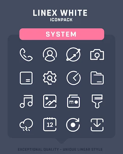 LineX White Icon Pack screenshot 2