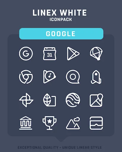 LineX White Icon Pack screenshot 3