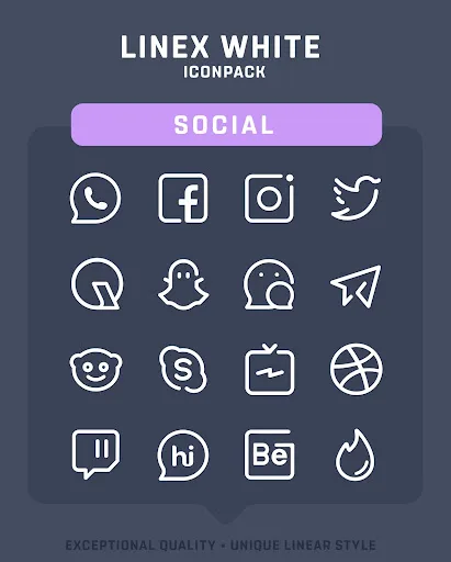 LineX White Icon Pack screenshot 4