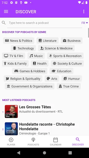 Podcasts Player and tracker screenshot 2