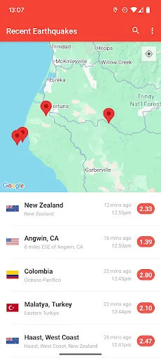 My Earthquake Alerts - Map screenshot 3
