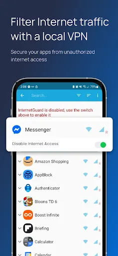 InternetGuard No Root Firewall screenshot 1