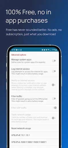 InternetGuard No Root Firewall screenshot 3