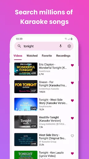Karaoke Pro sing & record live screenshot 1