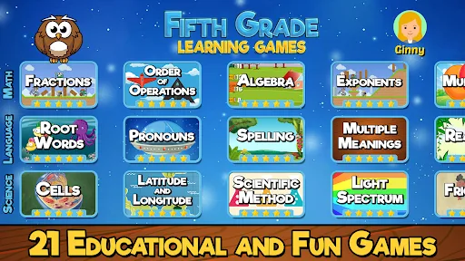 Fifth Grade Learning Games screenshot 1