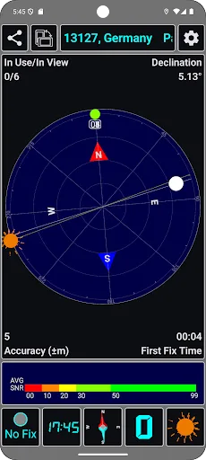GPS status screenshot 1