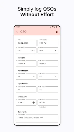 Ham Radio Logger screenshot 2