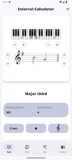 Interval Test · Ear Training screenshot 1