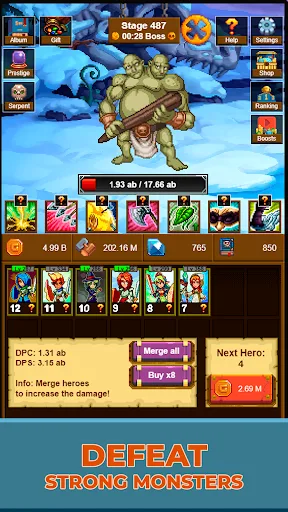 Idle Pixel Heroes: Idle Merger screenshot 2
